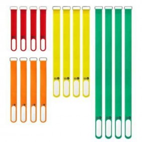 Beschriftbare Klettkabelbinder Klettbänder mit Logo ind...