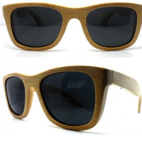 Sonnenbrille mit Holzgestell mit Logodruck als Werbeart...