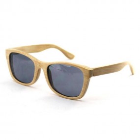 Sonnenbrille mit Holzgestell mit Logodruck als Werbeart...