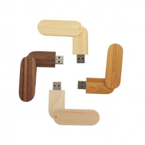 Holz USB Stick mit eigenem Logo als Werbeartikel Werbem...