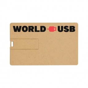 Recycling-USB-Karte  mit Logodruck als Werbeartikel Wer...