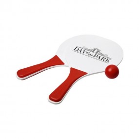 Strand-Tennis mit Logo bedrucken