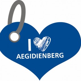 Schlüsselanhänger Filz Herzform mit eigenem Logo