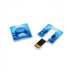 USB Karte Quadratisch mit Logodruck als Werbeartikel We...