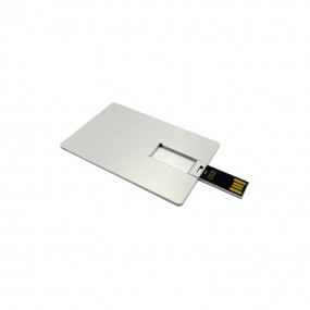 USB Karte aus Metall mit Logodruck als Werbeartikel Wer...