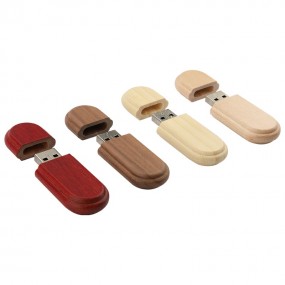 Holz USB Stick mit eigenem Logo als Werbeartikel Werbem...