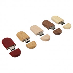 Holz USB Stick mit eigenem Logo als Werbeartikel Werbem...